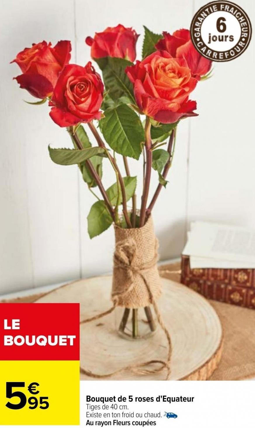 Bouquet de roses, Carrefour Fevrier 2022