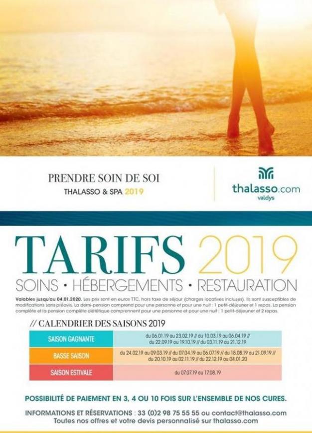 Tarifs Courts Sejours 2019 . thalasso.com (2020-01-06-2020-01-06)