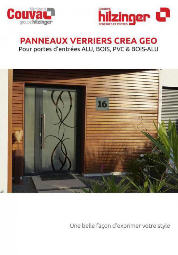 PANNEAUX VERRIERS CREA GEO Pour portes d’entrées ALU, BOIS, PVC & BOIS-ALU . Hilzinger (2021-06-30-2021-06-30)