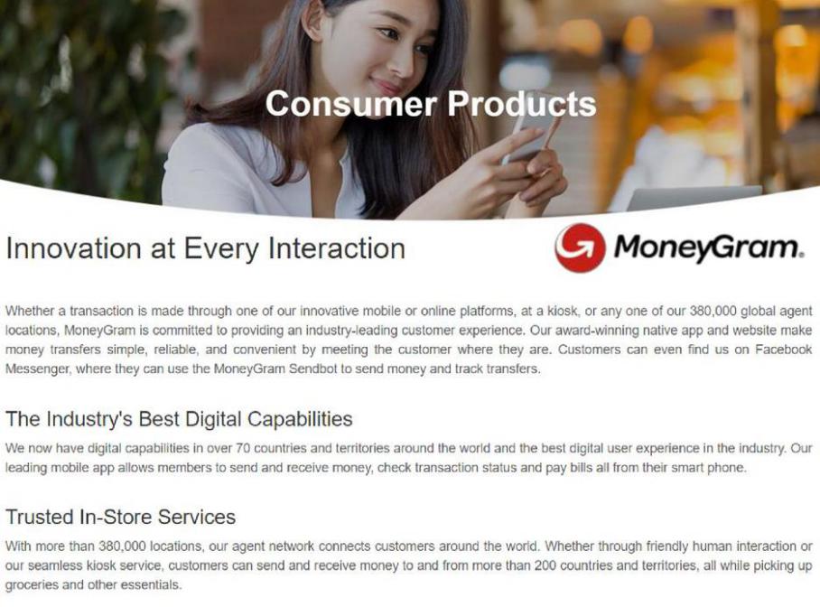 Consumer Products. MoneyGram (2021-07-31-2021-07-31)