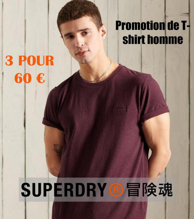 Promotion de T-shirt homme. Superdry (2021-07-07-2021-07-07)