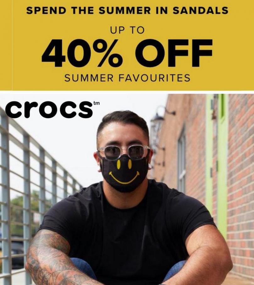 Sun, sand, style...and up to 40% off. Crocs (2021-07-31-2021-07-31)
