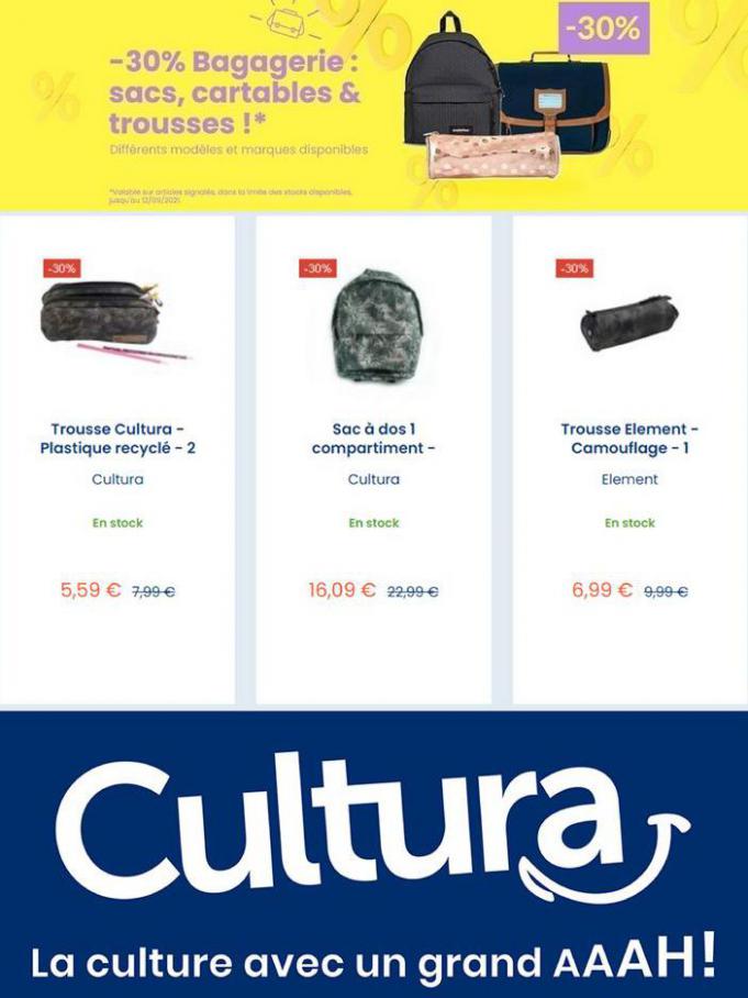 Cultura Sélection -30% Bagagerie. Cultura (2021-08-12-2021-08-12)