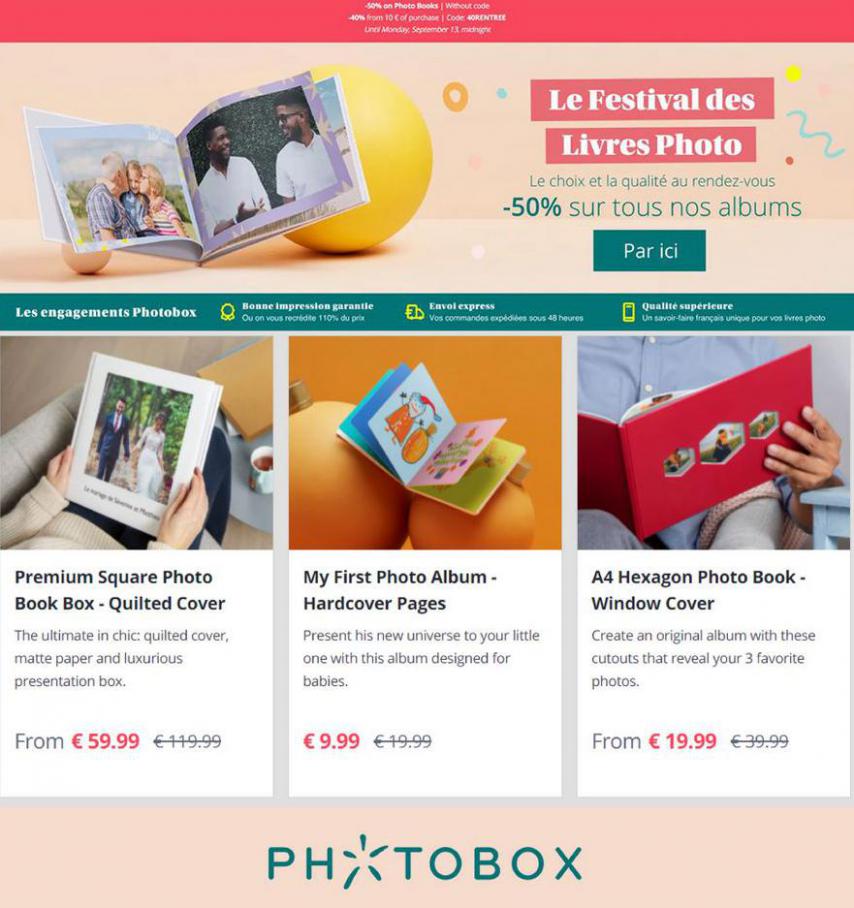 Photobox -50% sur tous nos albums. Photobox (2021-09-13-2021-09-13)