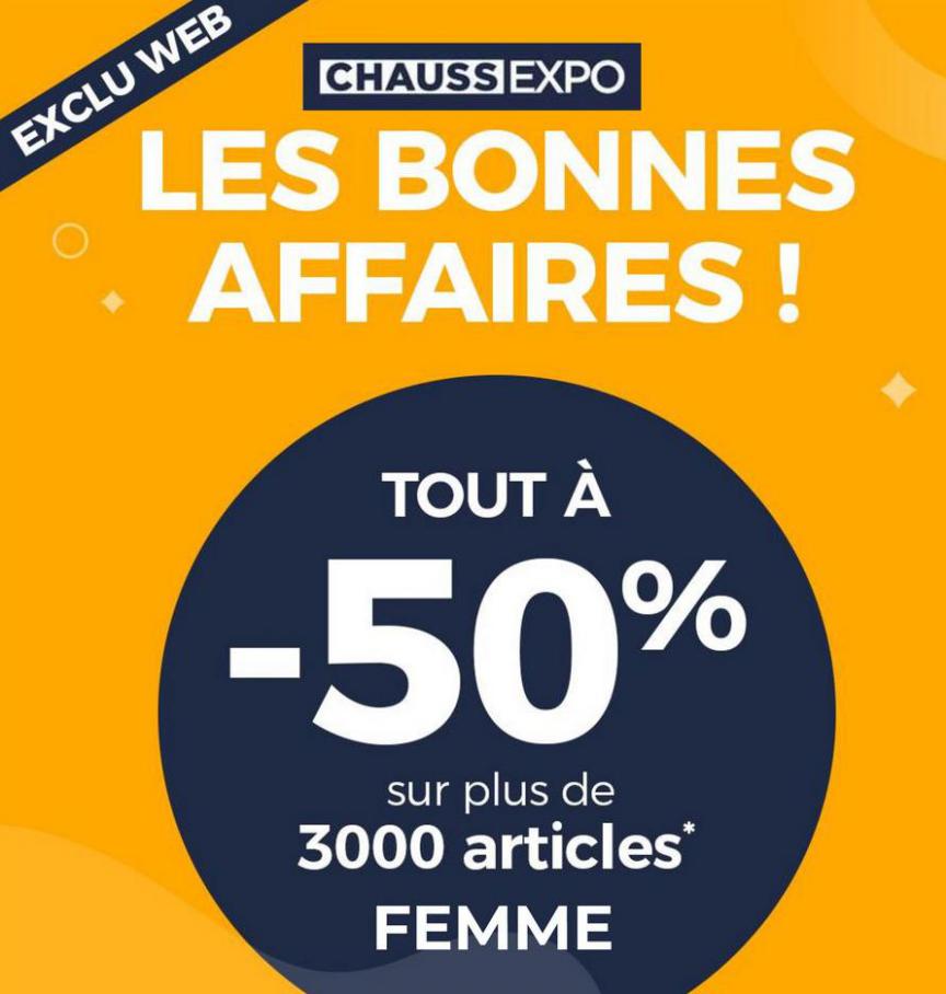 LES BONNES AFFAIRES FEMME -50%. Chauss Expo (2021-10-01-2021-10-01)