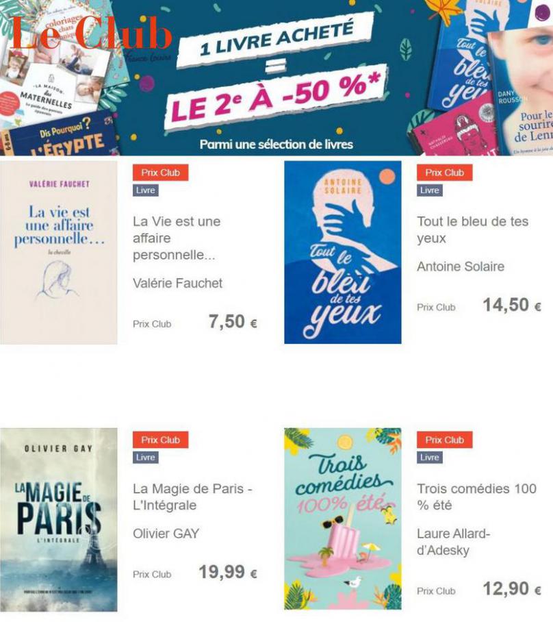 1 Livre Achaté = Le 2e À -50%. France Loisirs (2021-10-31-2021-10-31)