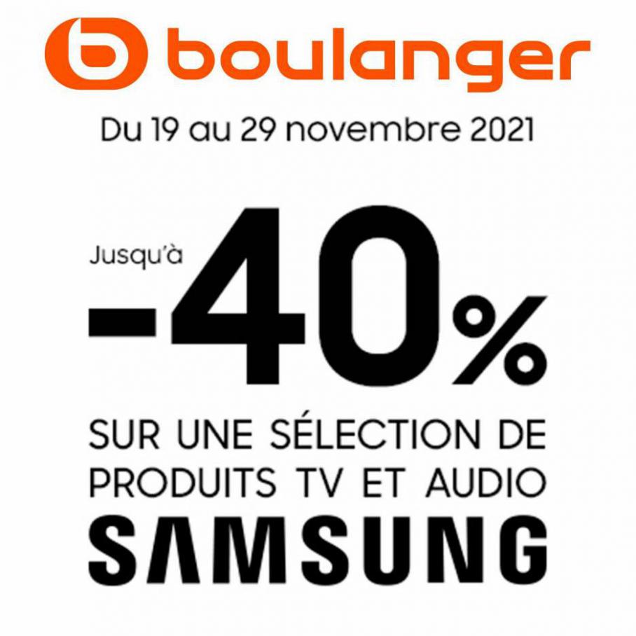 Jusqu’á -40% sur une sélection de produits tv et audio Samsung. Boulanger (2021-11-29-2021-11-29)