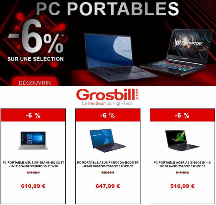 PC PORTABLES -6%. Grosbill (2021-11-29-2021-11-29)