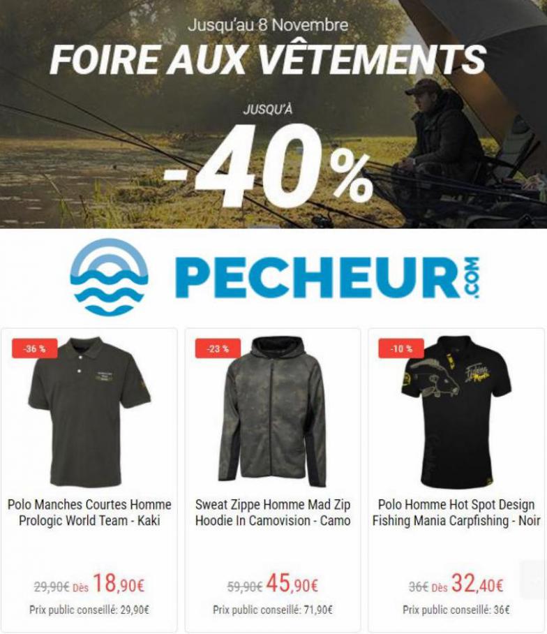 FOIRE AUX VÉTEMENTS -40%. Pecheur.com (2021-11-08-2021-11-08)