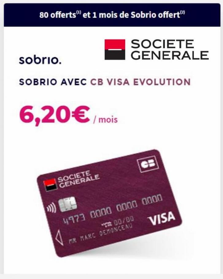 80 offerts et 1 mois de Sobrio offert. Société Générale (2021-12-31-2021-12-31)