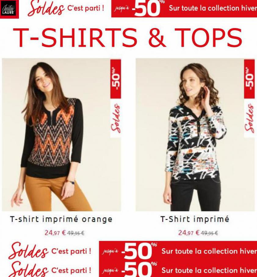 T-SHIRTS & TOPS SOLDES. Christine Laure (2022-01-24-2022-01-24)
