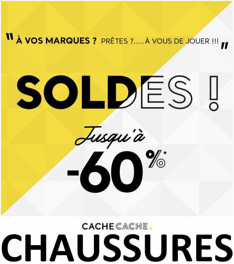 SOLDES CHAUSSURES -60%. Cache Cache (2022-01-24-2022-01-24)
