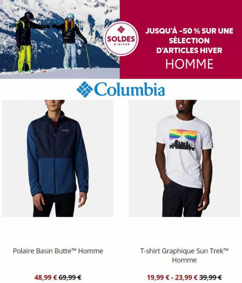 SOLDES HOMME -50%. Columbia (2022-01-31-2022-01-31)
