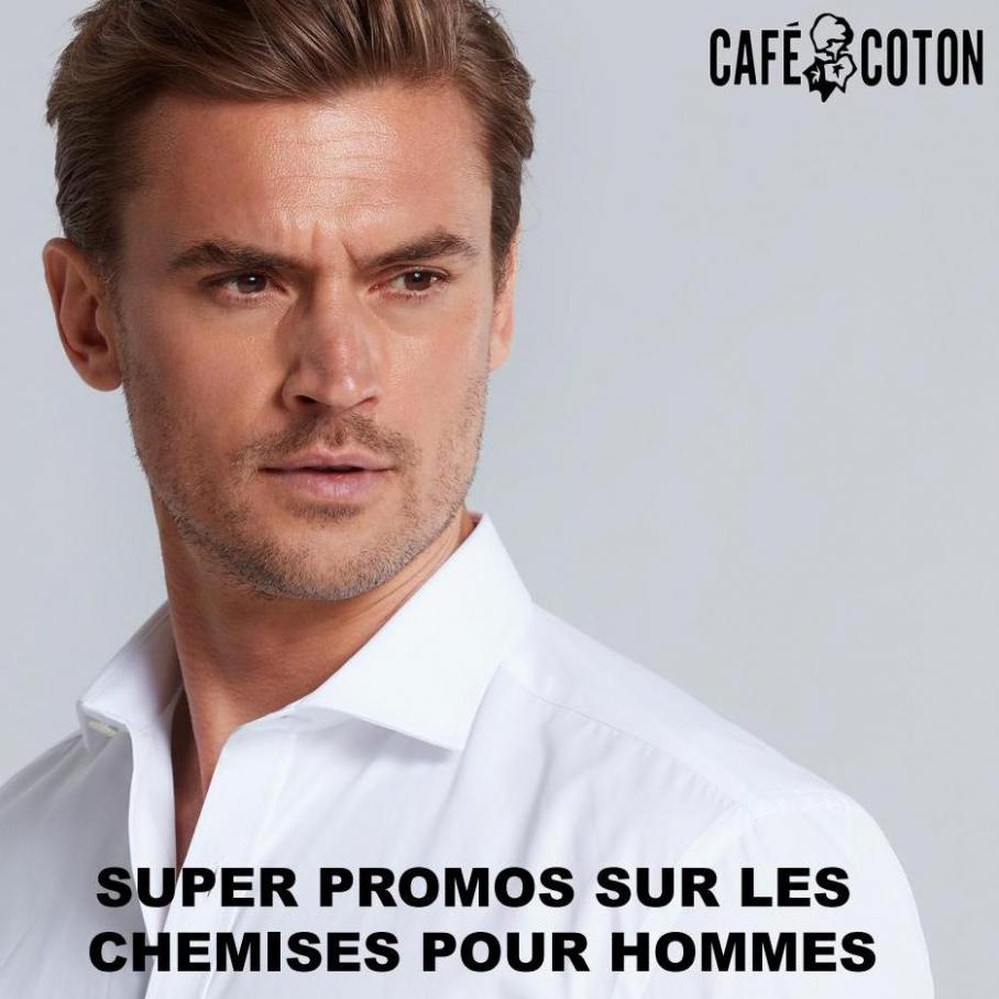 Super promos sur les chemises pour hommes. Café Coton (2022-04-18-2022-04-18)