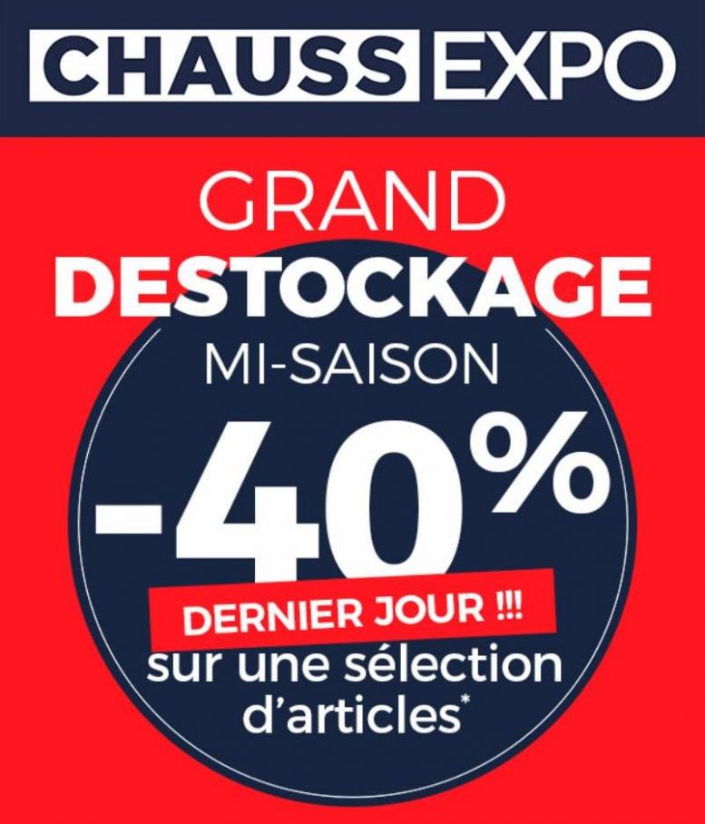 Dernier jour pour profiter du DESTOCKAGE. Chauss Expo (2022-04-21-2022-04-21)