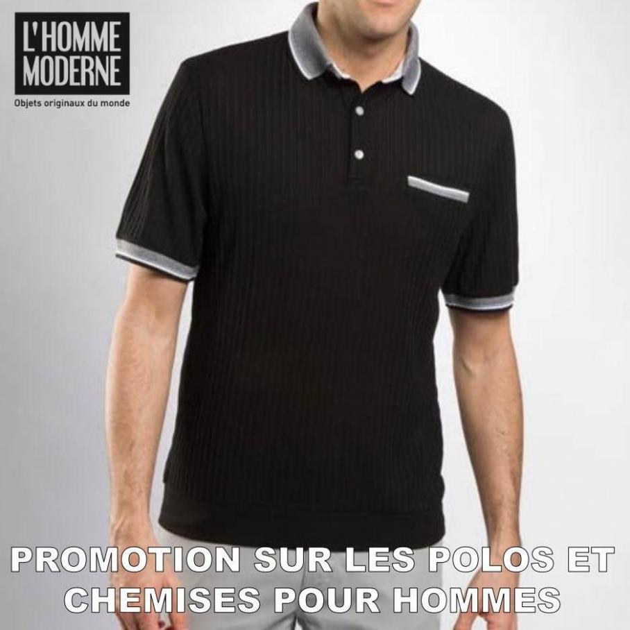 Promotion sur les polos et chemises pour hommes. L'Homme Moderne (2022-04-18-2022-04-18)