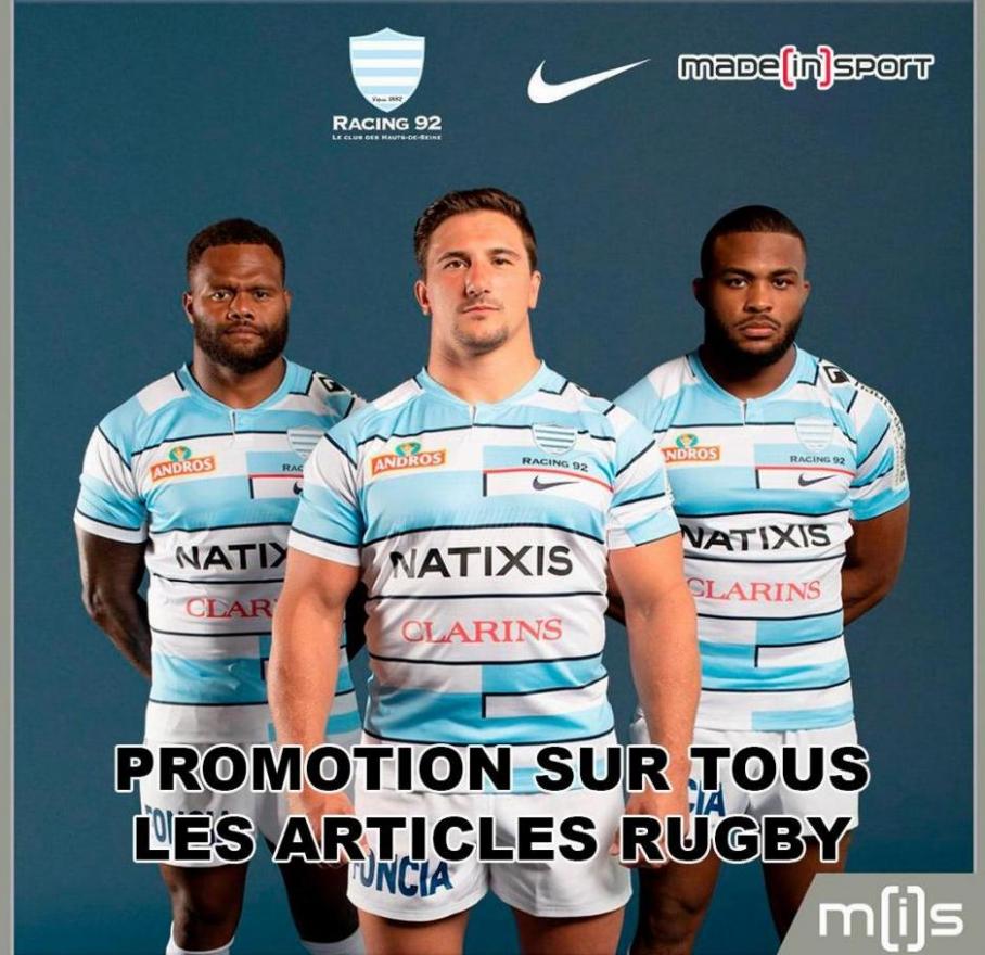 Promotion sur tous les articles Rugby. Made in sport (2022-04-13-2022-04-13)