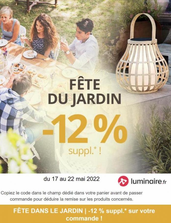 Fête du Jardin -12% suppl.!*. Luminaire (2022-05-22-2022-05-22)