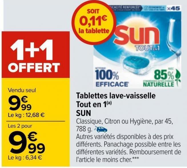 Sun tablettes, Carrefour Mai 2022