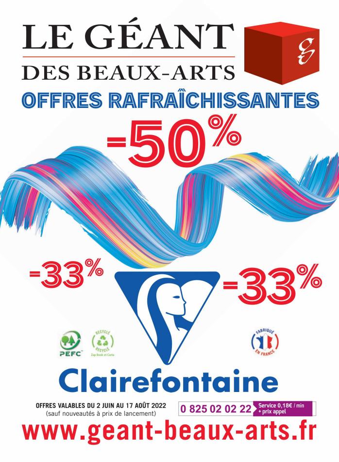 Offres rafraîchissantes Clairefontaine. Le Géant des Beaux-Arts (2022-08-17-2022-08-17)