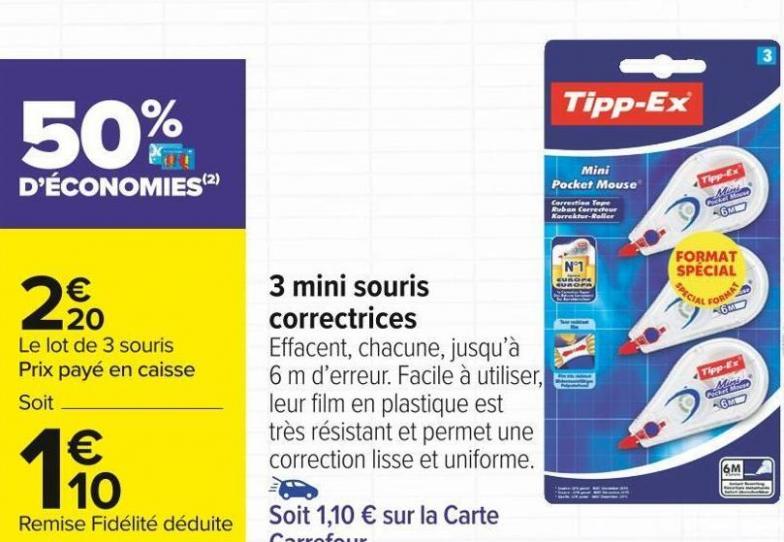 Tippex mini, Carrefour Market Août 2022