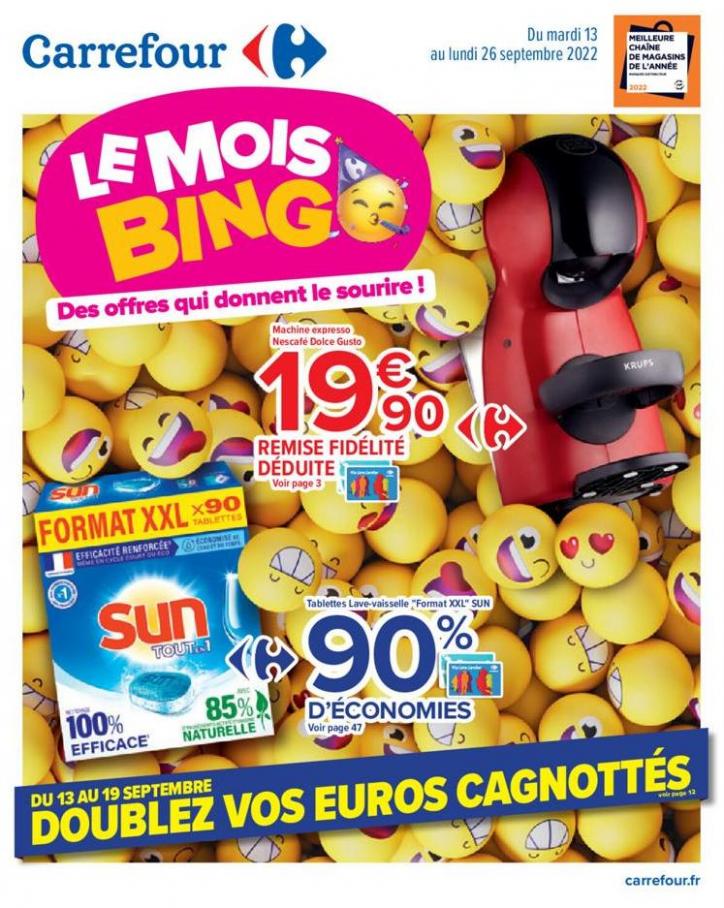 Mois Bingo - Doublez vos euros cagnottés. Carrefour (2022-09-26-2022-09-26)