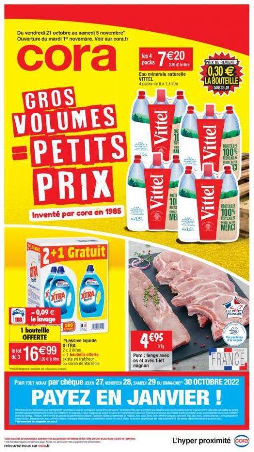 43 semaine (week). [28/10/202212/11/2022] Gros volumes = petits prix. Cora