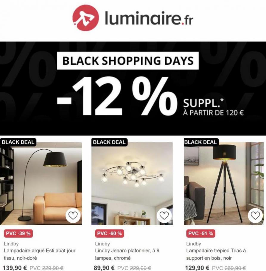 Black shopping days. Luminaire (2022-11-17-2022-11-17)