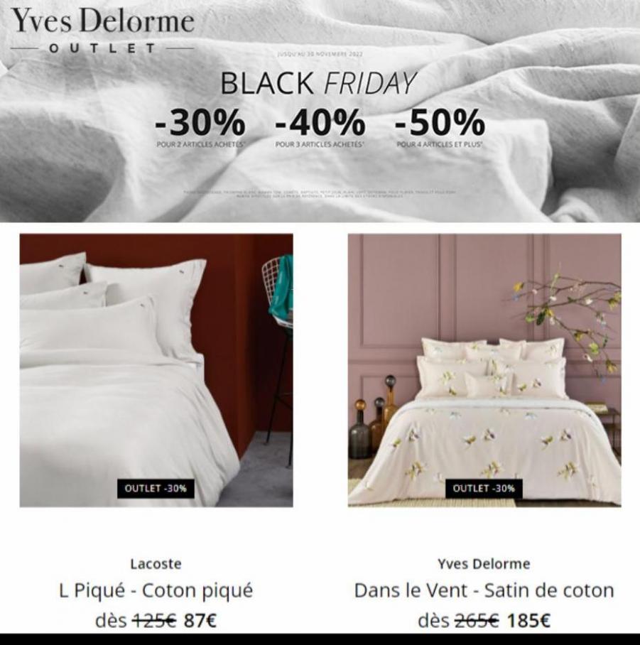 Black Friday promos. Yves Delorme (2022-11-30-2022-11-30)