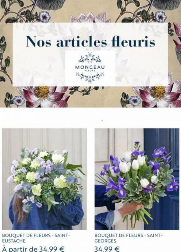 Nos articler fleuris. Monceau Fleurs (2023-04-30-2023-04-30)