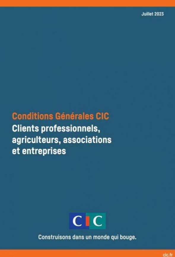 CIC Conditions générales Professionels. CIC (2023-07-31-2023-07-31)