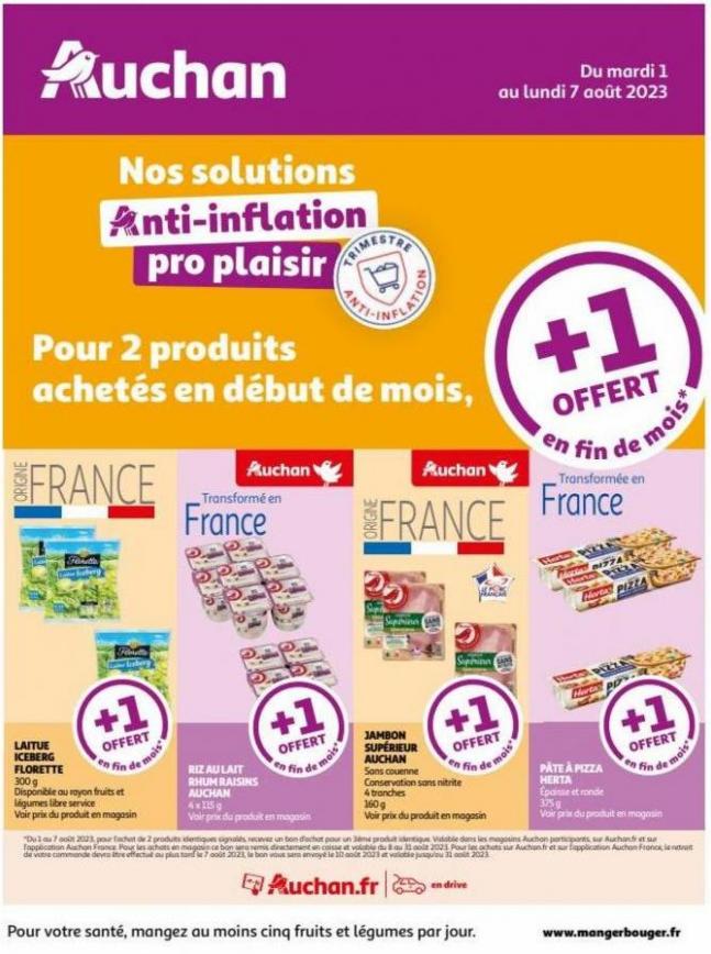 Découvrez les produits offerts en fin de mois !. Auchan (2023-08-07-2023-08-07)