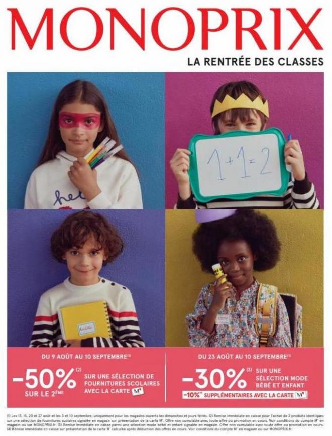 LA RENTRÉE DES CLASSES. Monop' (2023-09-10-2023-09-10)