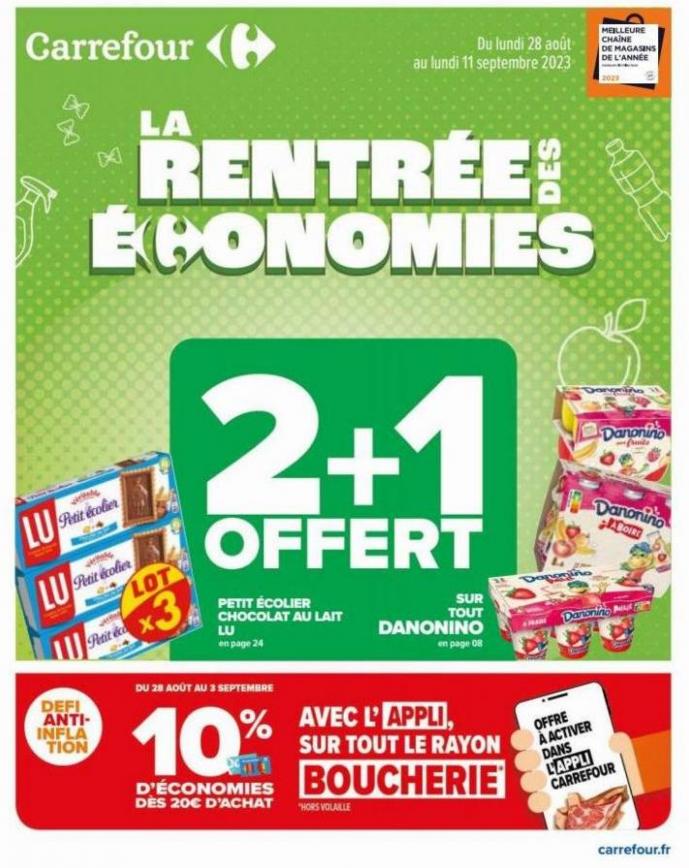 La rentrée des économies. Carrefour (2023-09-11-2023-09-11)
