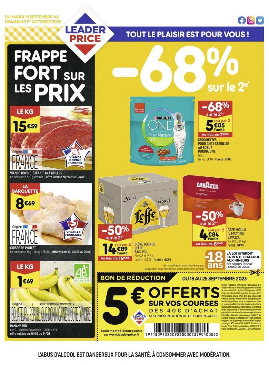 Frappe Fort Sur Les Prix. Leader Price (2023-10-01-2023-10-01)