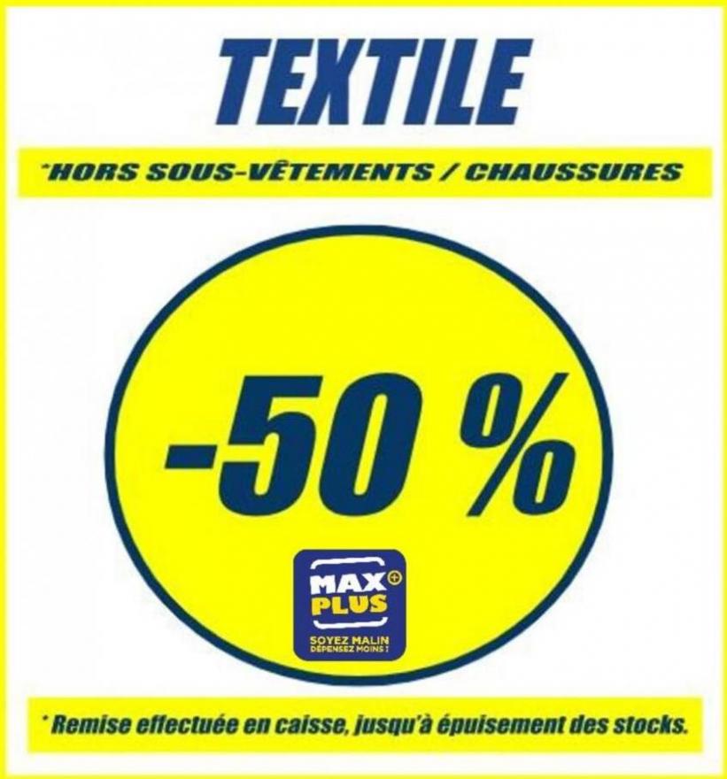 Offres Textile, Toile Cirée & Surgelés. Max Plus (2023-09-03-2023-09-03)
