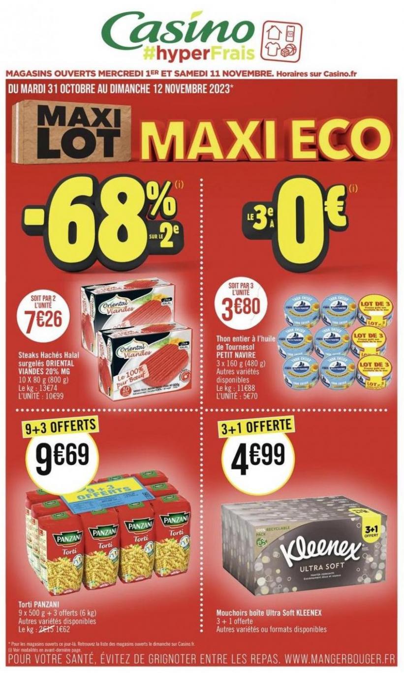 Maxi Lot Maxi Eco. Géant Casino (2023-11-12-2023-11-12)