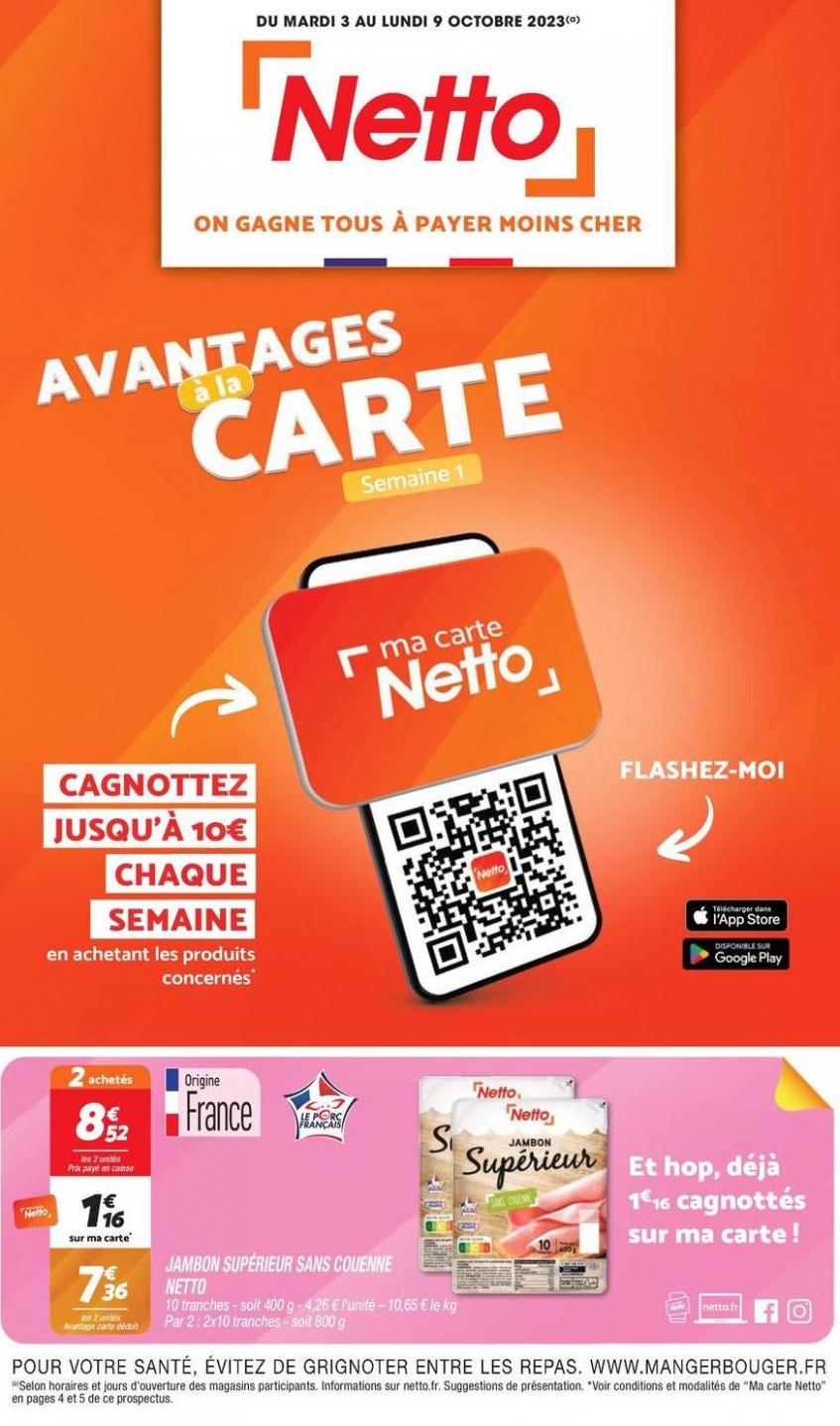 Semaine Prochaine : Avantages À La Carte. Netto (2023-10-09-2023-10-09)