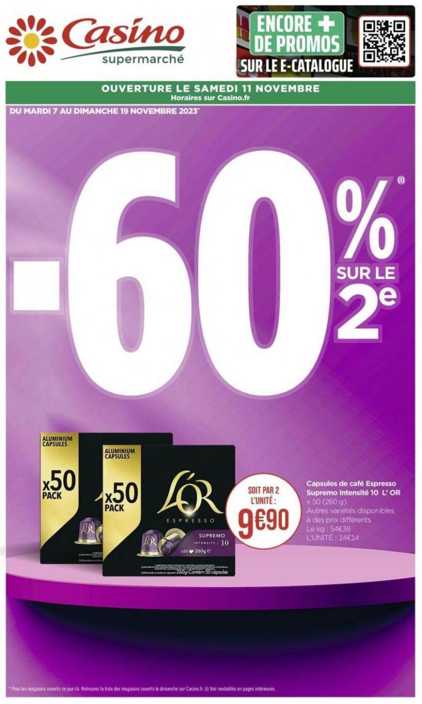 -60% Sur Le 2E !. Casino Supermarchés (2023-11-19-2023-11-19)
