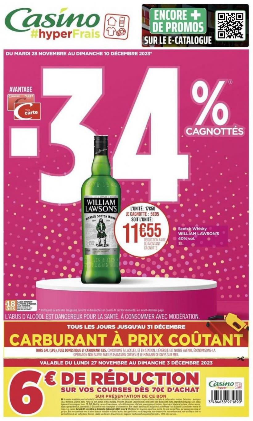 -34% Cagnottés. Géant Casino (2023-12-10-2023-12-10)