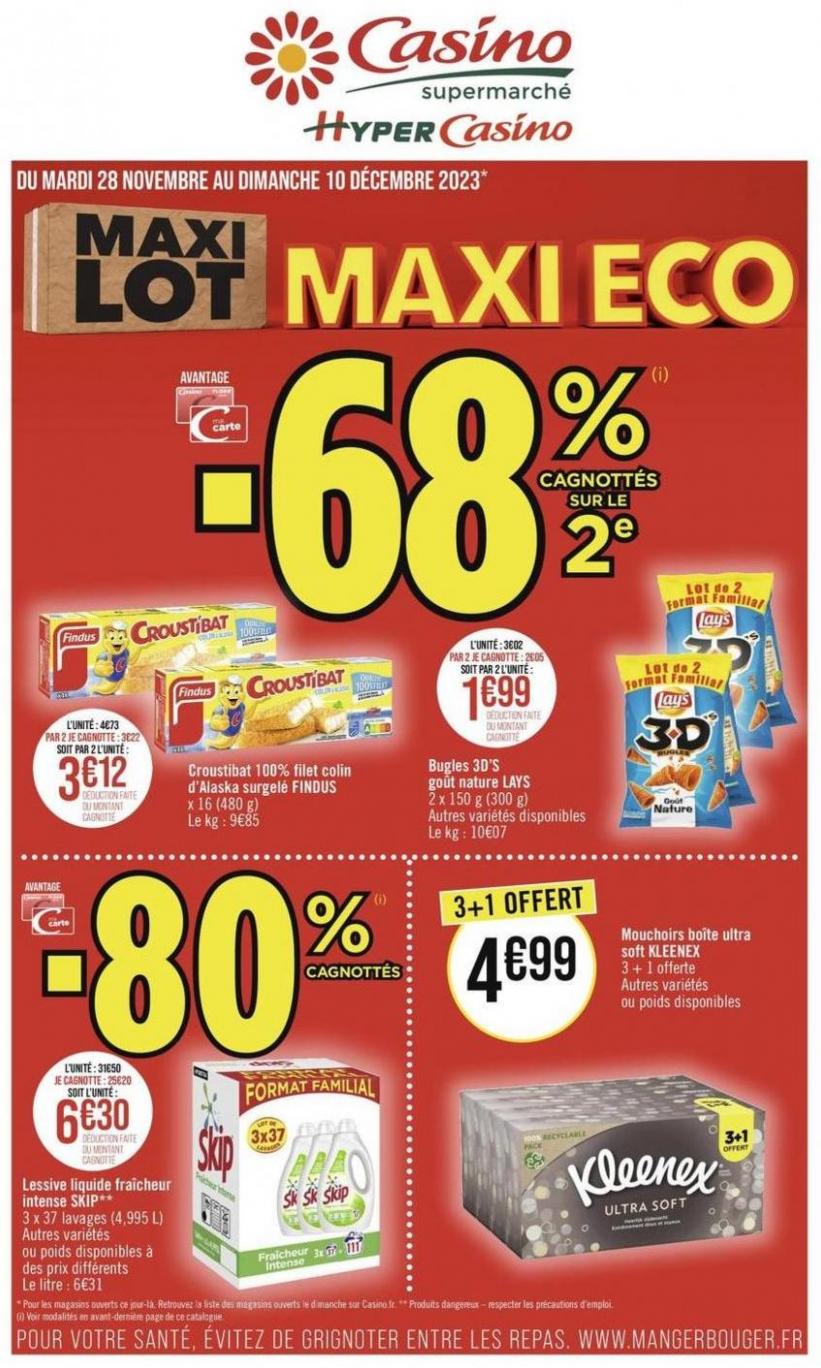 Maxi Lot Maxi Eco. Casino Supermarchés (2023-12-10-2023-12-10)