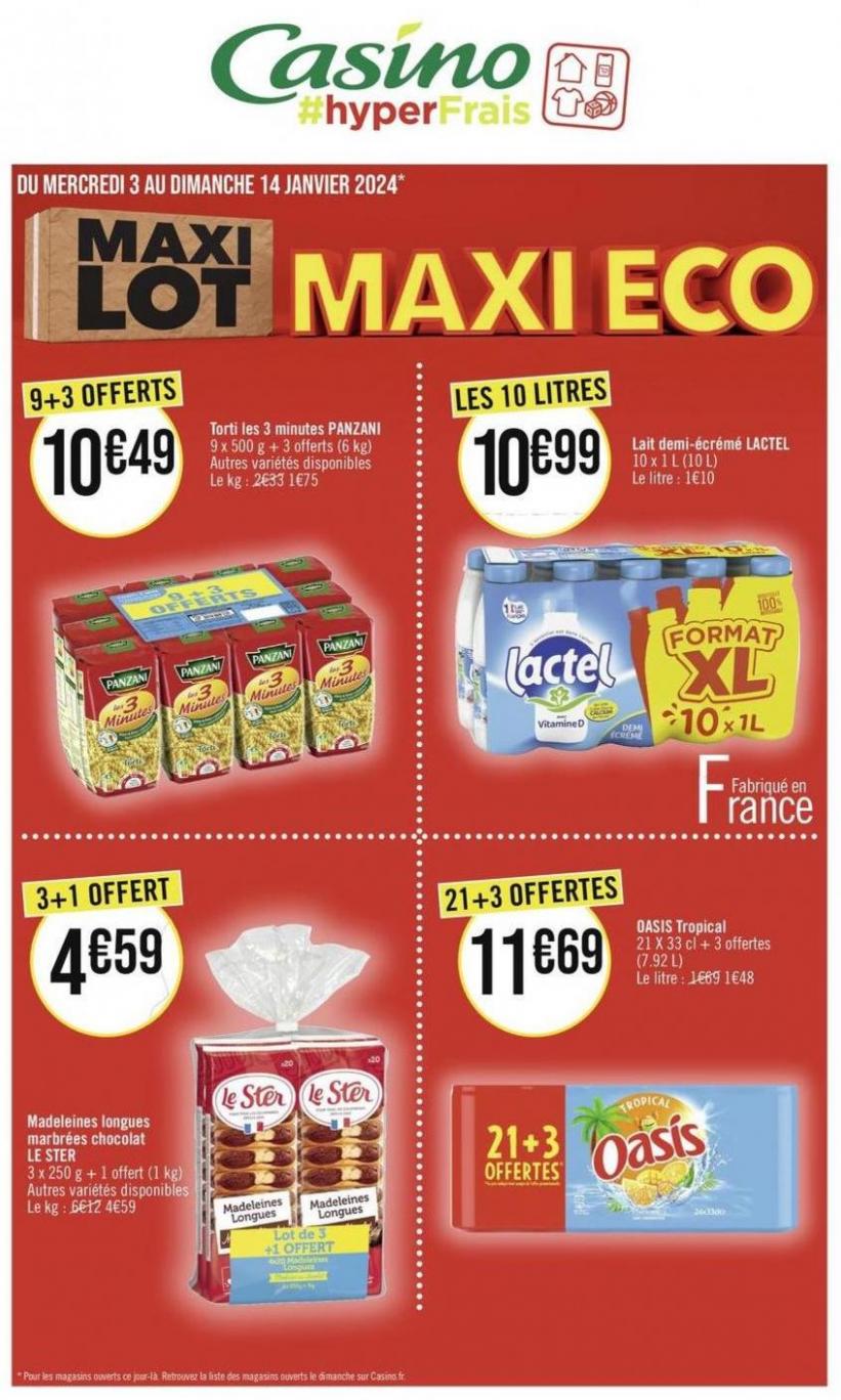 Maxi Lot Maxi Eco. Géant Casino (2024-01-14-2024-01-14)