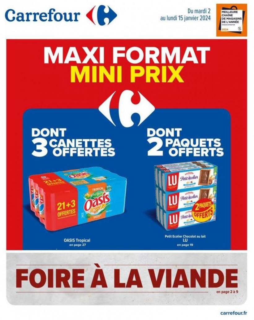 Maxi Format Mini Prix. Carrefour (2024-01-15-2024-01-15)