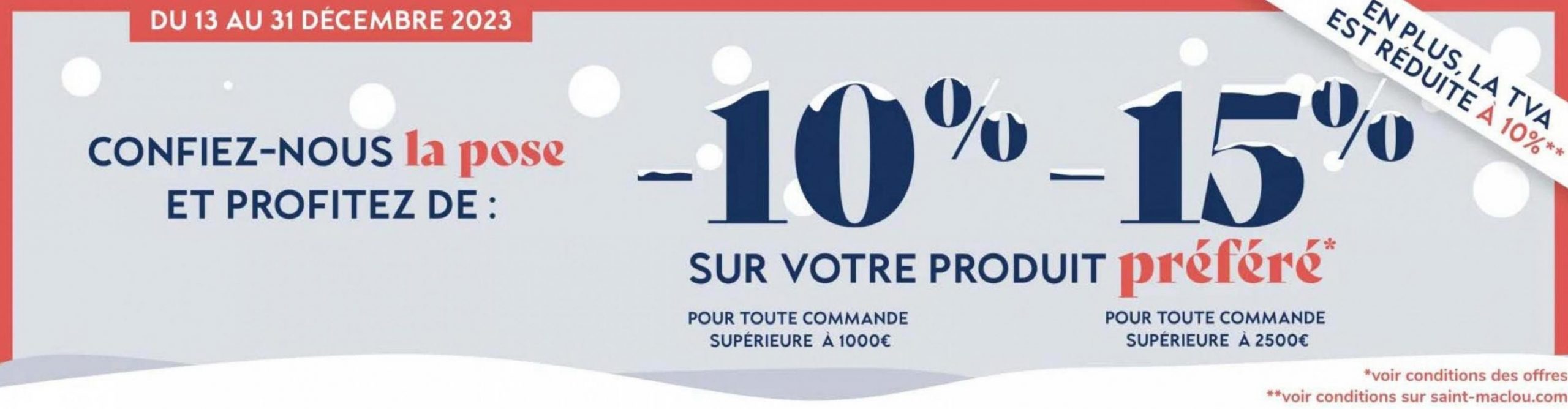 -10% - 15% Sur Votre Proudit Préféré. Saint Maclou (2023-12-31-2023-12-31)