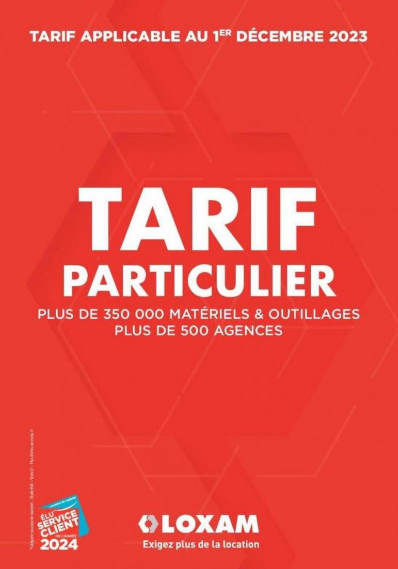 Tarifs Particuliers. Loxam (2023-12-16-2023-12-16)