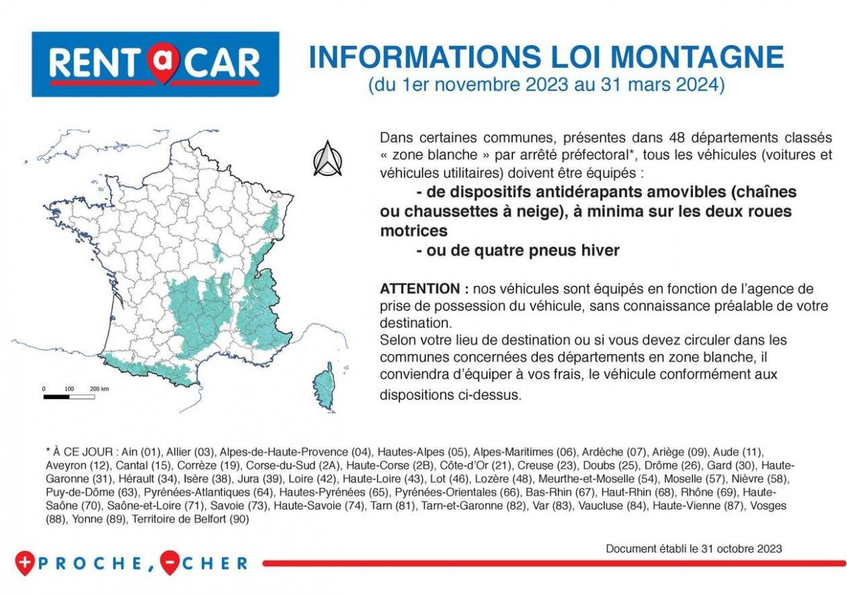 Informations Loi Montagne. Rent a car (2024-03-31-2024-03-31)
