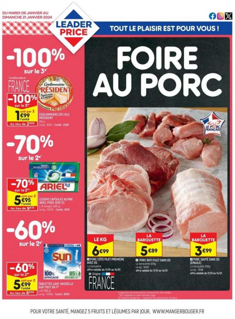 Foire Au Porc. Leader Price (2024-01-21-2024-01-21)