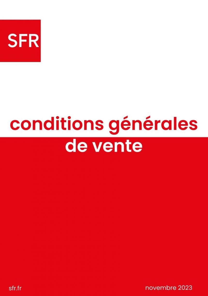 Conditions Générales De Vente. SFR (2024-03-31-2024-03-31)