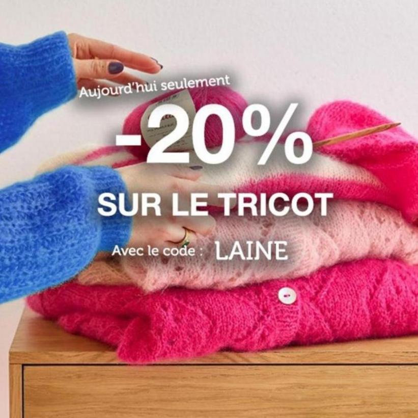 Profitez De -20% Sur Le Tricot Aujourd’hui Seulement Sur Notre Site Web !. Mondial Tissus (2024-02-29-2024-02-29)