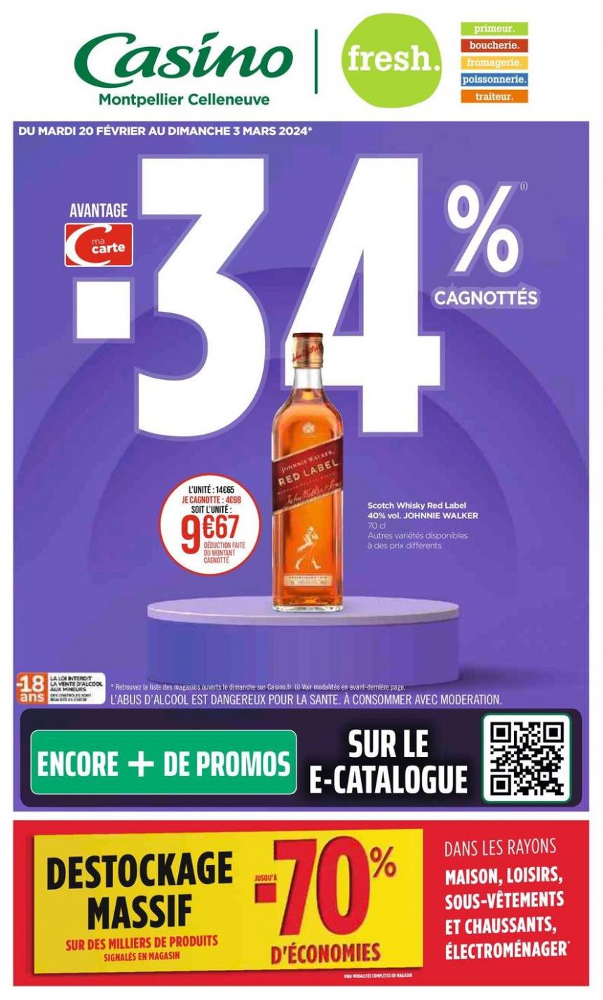 Avantage -34% Cagnottes. Géant Casino (2024-03-03-2024-03-03)